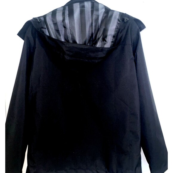 OTU Hooded Lightweight Jacket Men's Mesh Lined Full Zip Softshell Black Medium - Picture 4 of 6